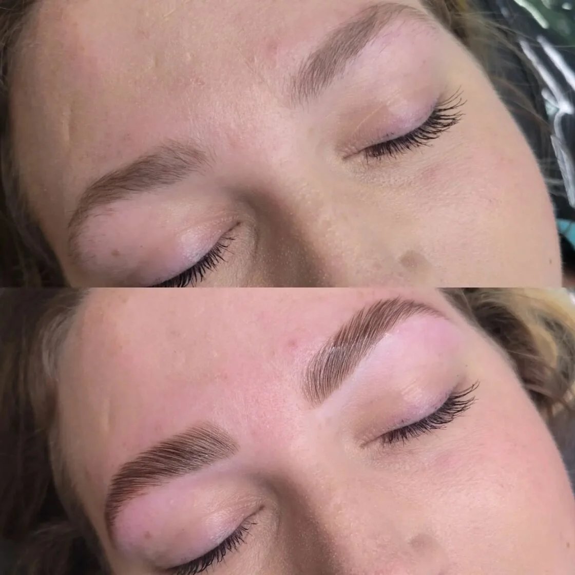 Brow lamination — before & after